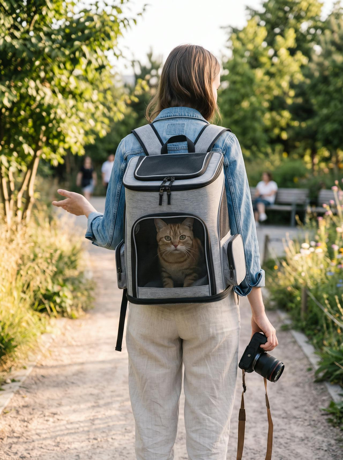 Expandable Pet Carrier Backpack lifestyle 3