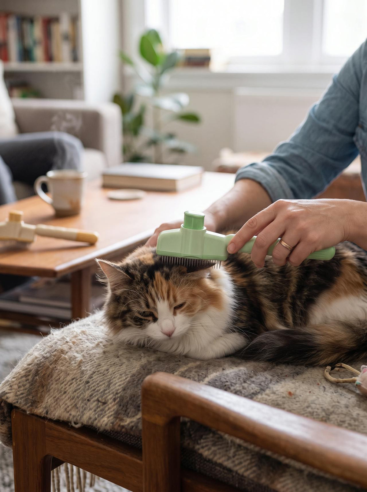 Cat Massage Grooming Brush lifestyle 1