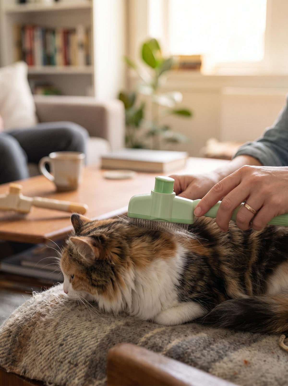Cat Massage Grooming Brush lifestyle 2