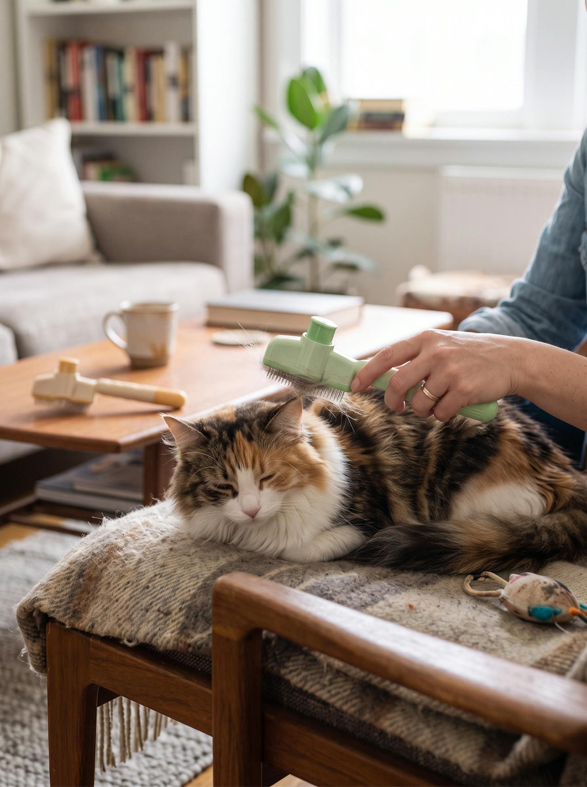 Cat Massage Grooming Brush lifestyle 3