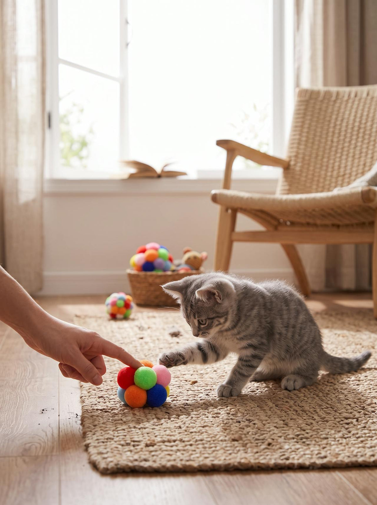 Cat Plush Bell Balls lifestyle 2