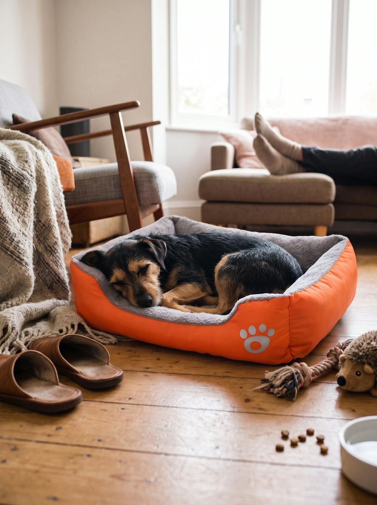 Waterproof Square Pet Bed lifestyle 2