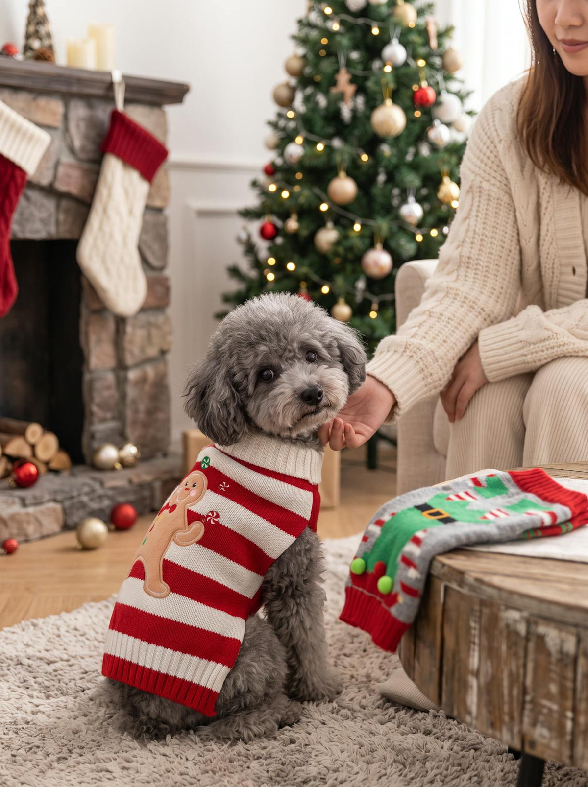 Christmas Knit Pet Sweater lifestyle 2