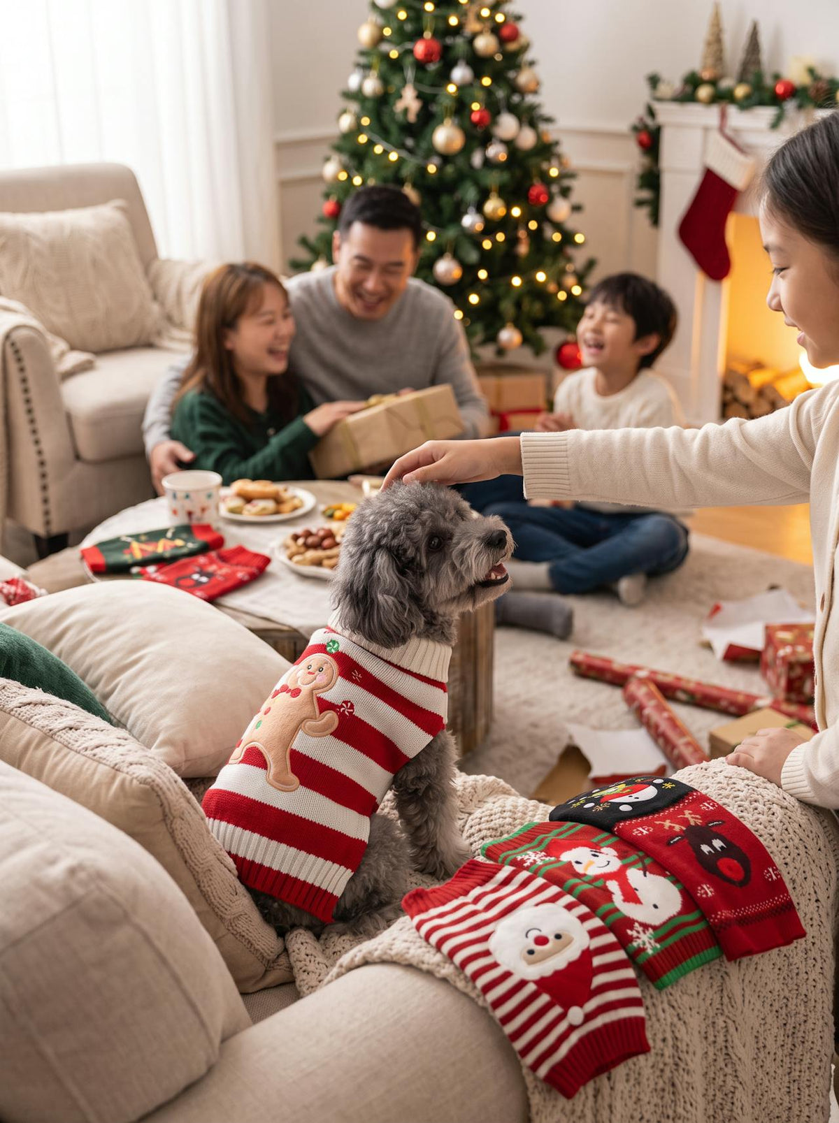 Christmas Knit Pet Sweater lifestyle 3