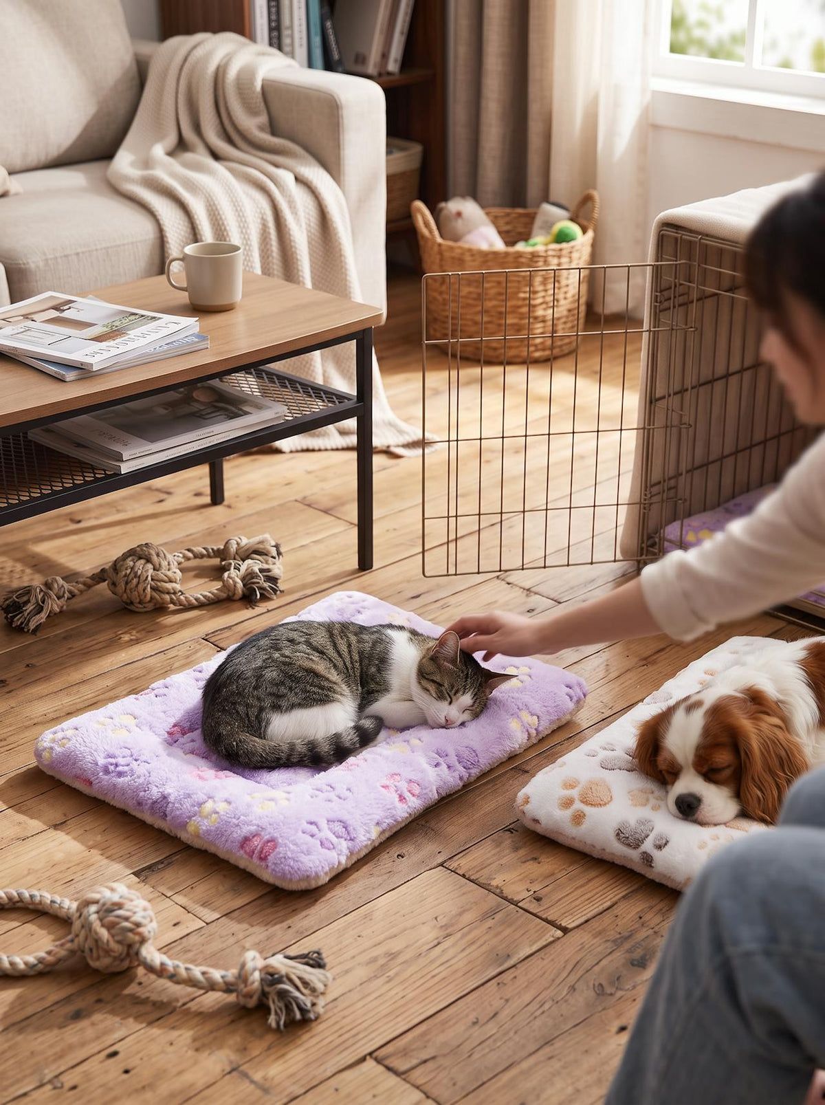 Double-Sided Plush Pet Mat
