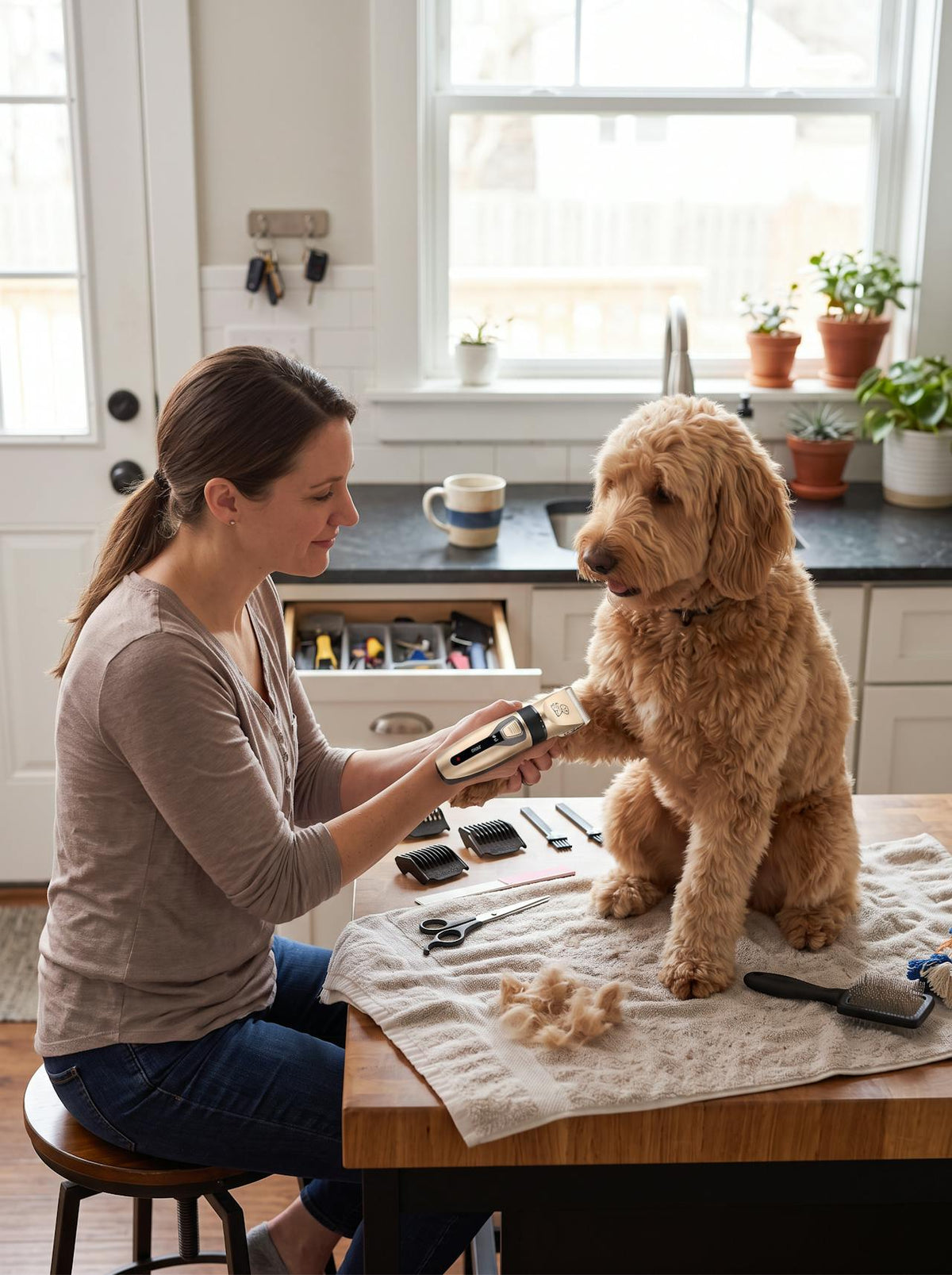 Electric Pet Grooming Clipper Kit lifestyle 3