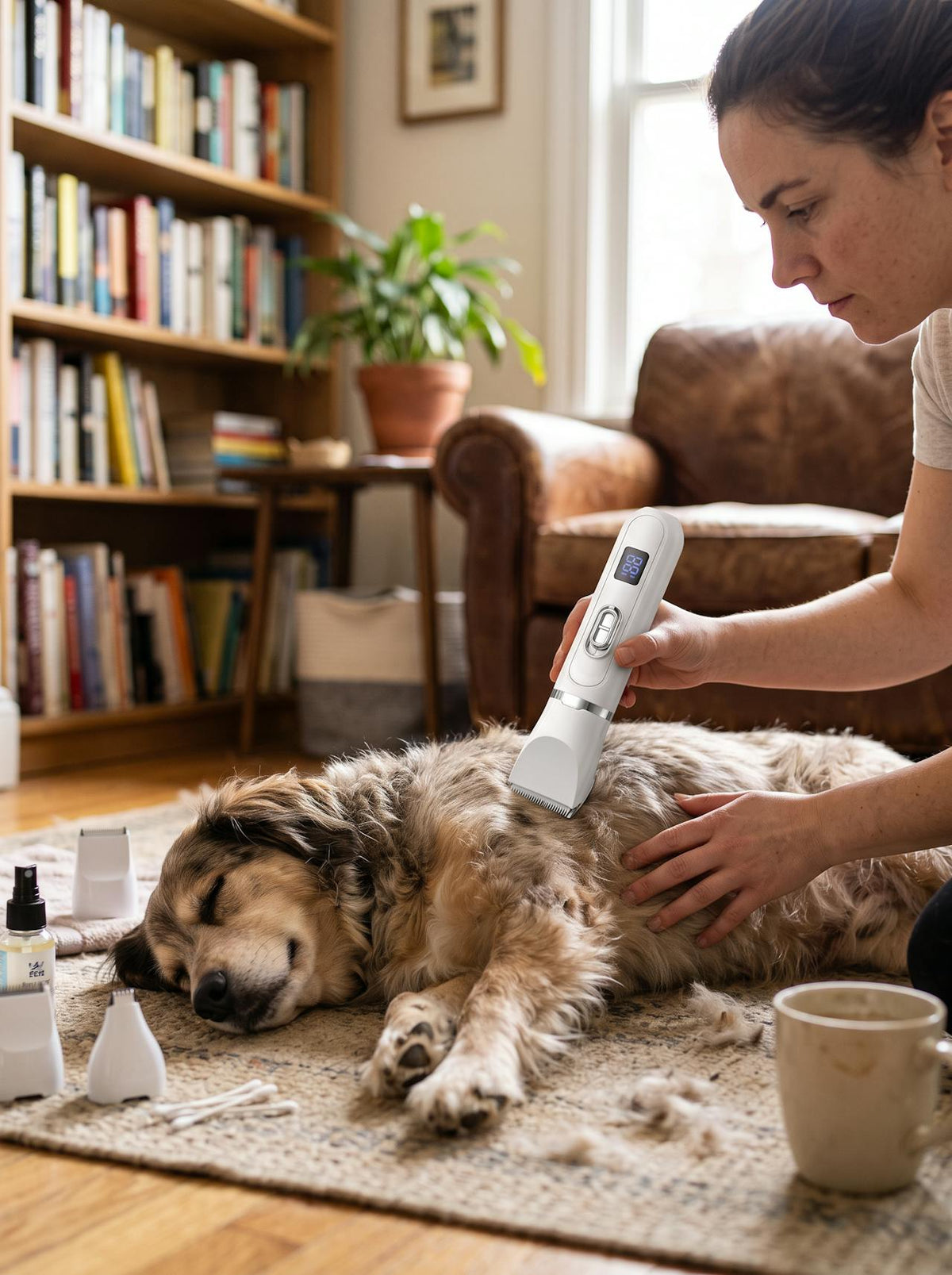 Silent Rechargeable Pet Clipper lifestyle 2