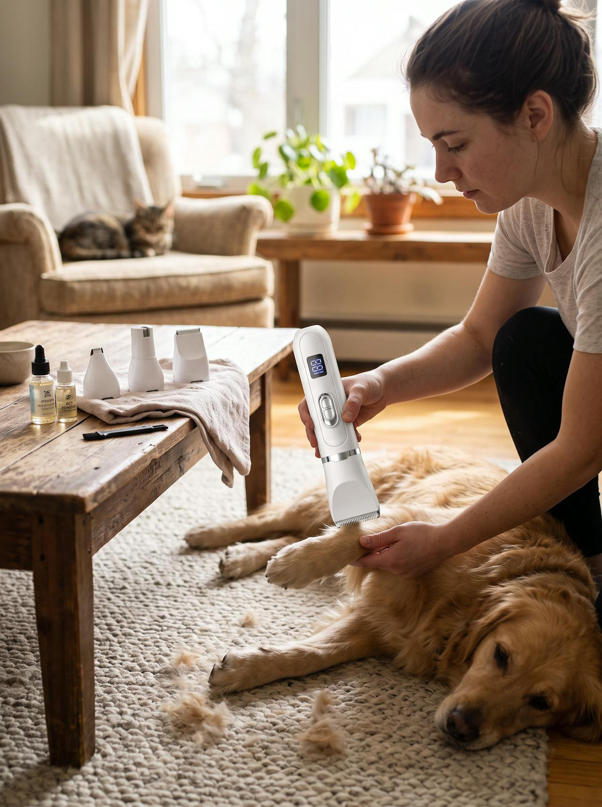 Silent Rechargeable Pet Clipper lifestyle 3