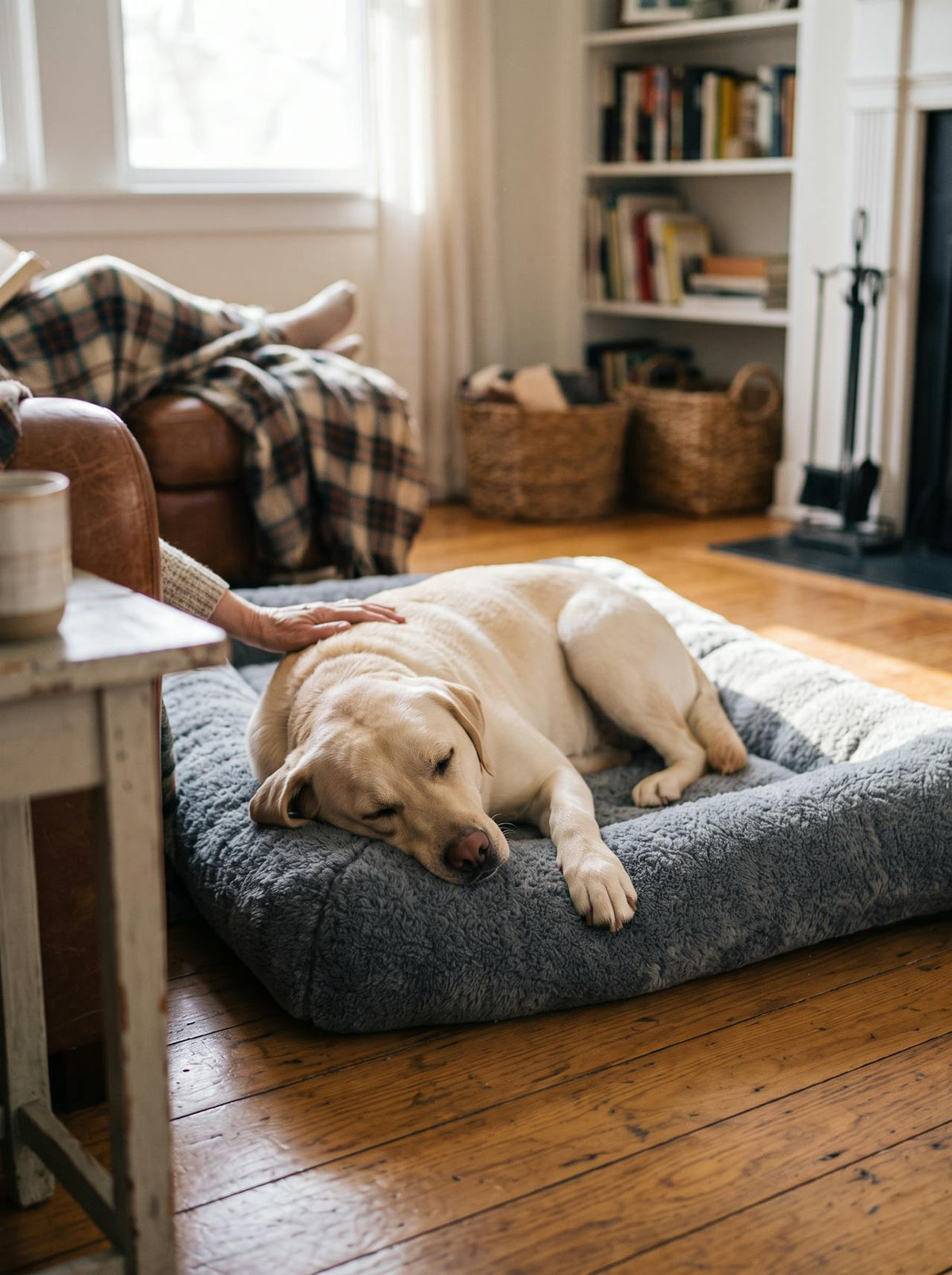 Extra Large Plush Dog Bed lifestyle 2