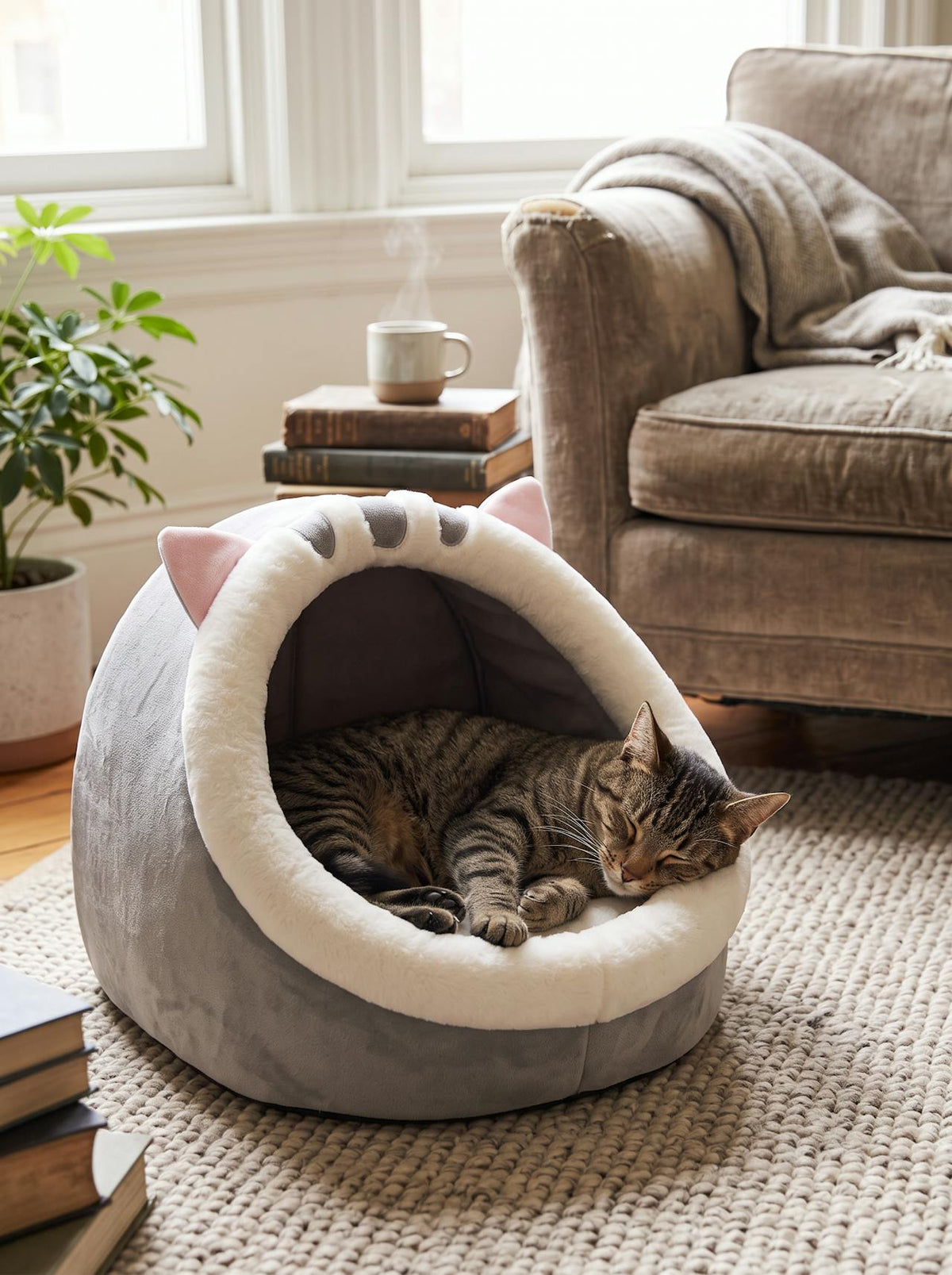 Foldable Cartoon Pet Bed lifestyle 2