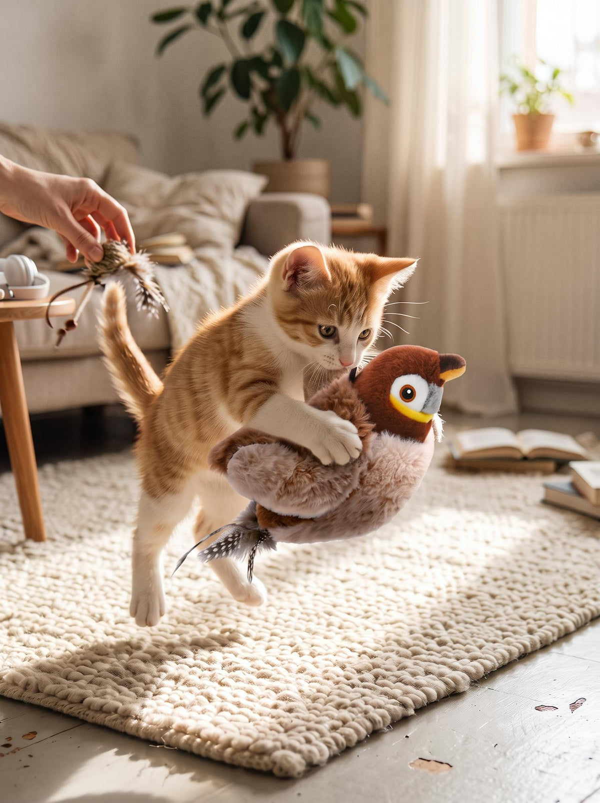 Interactive Catnip Bird Toy lifestyle 1
