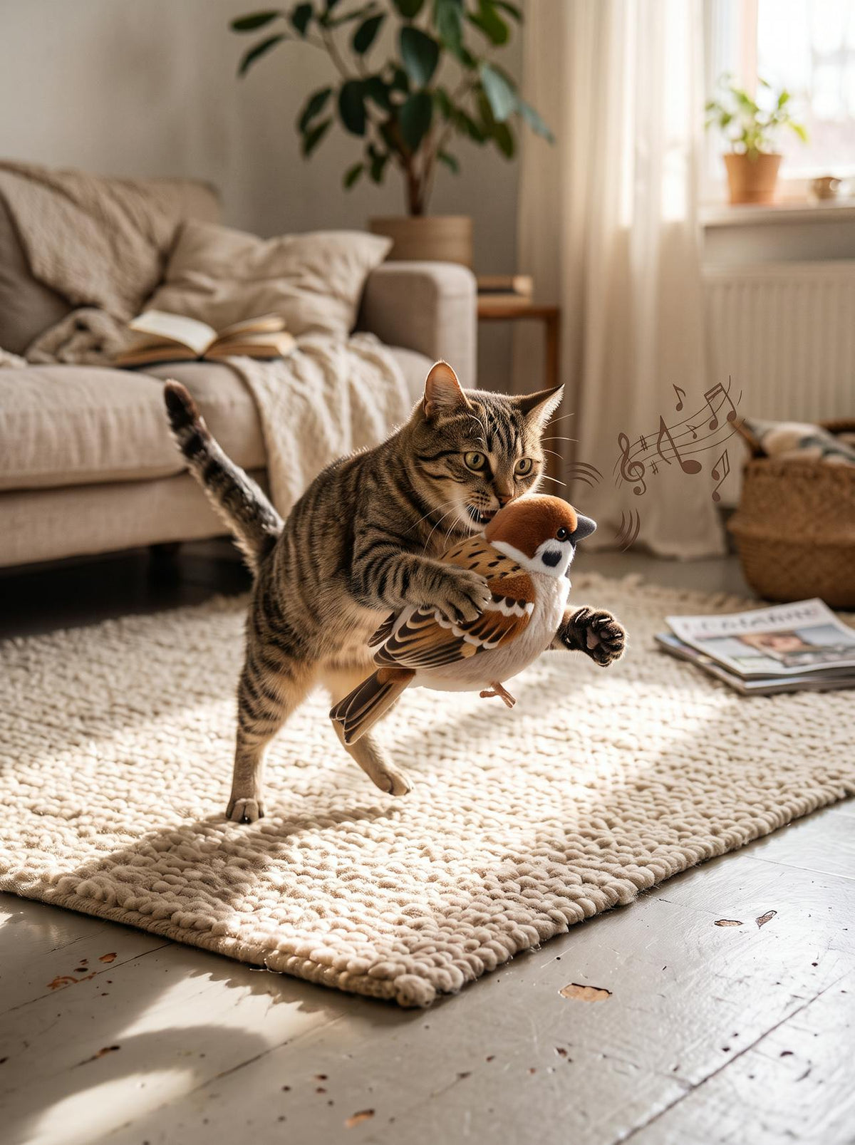 Interactive Catnip Bird Toy lifestyle 2