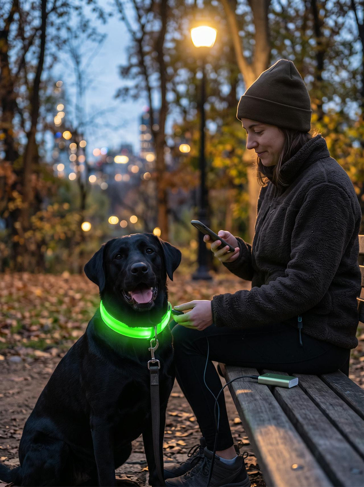 LED Rechargeable Dog Collar lifestyle 3