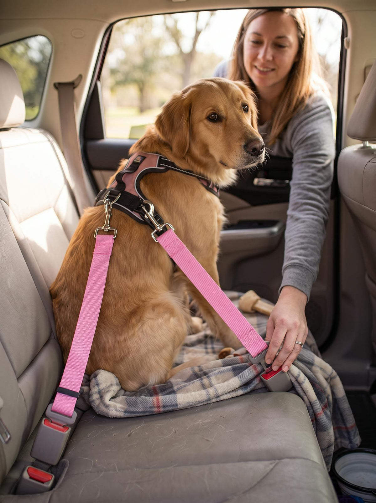 Pet Car Seat Belt Leash lifestyle 2