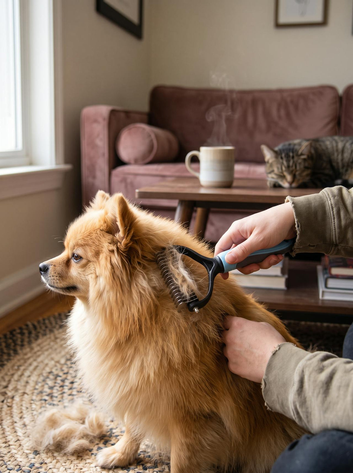 Pet Deshedding Brush lifestyle 2