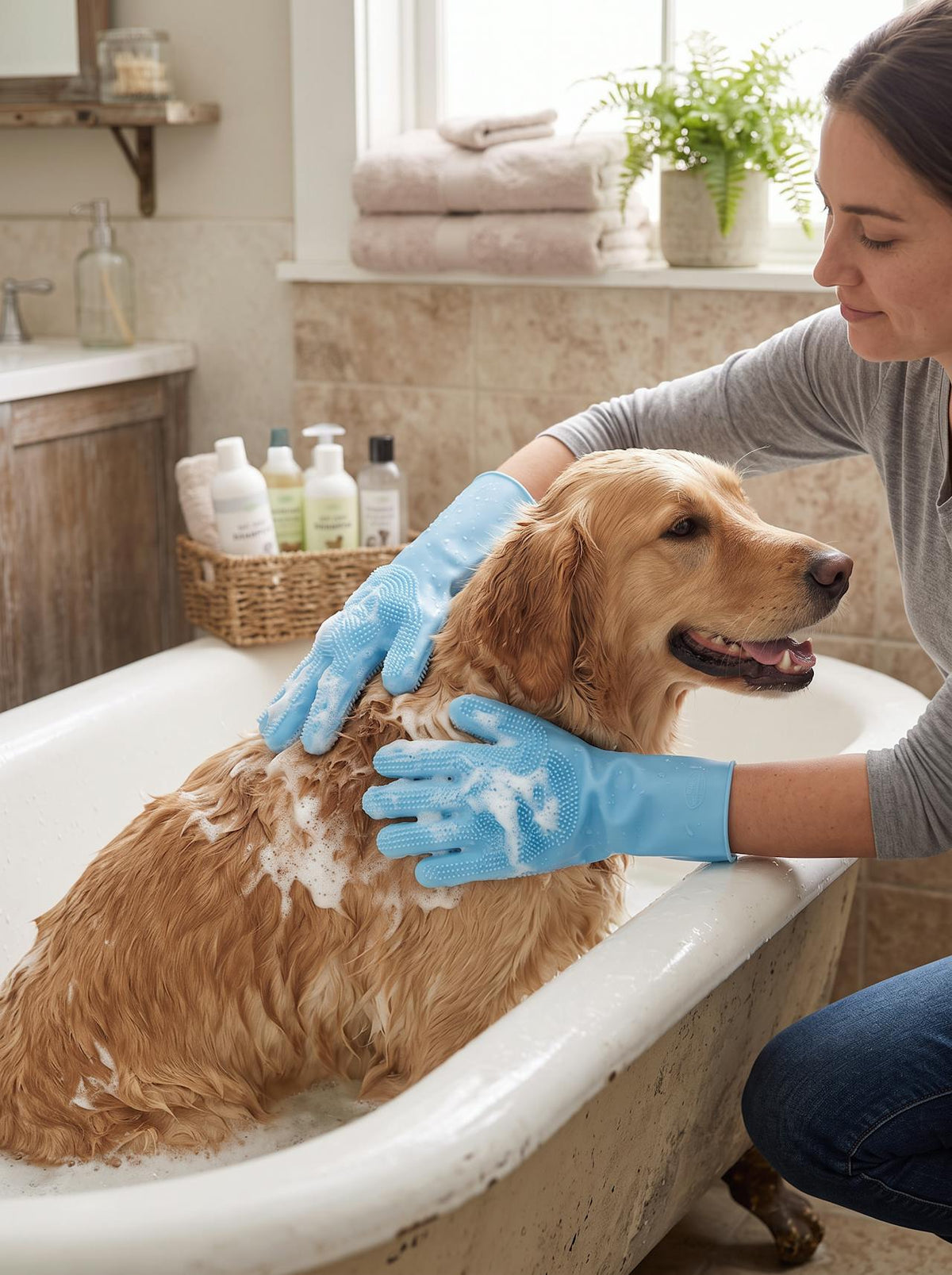 Silicone Pet Bath & Grooming Glove