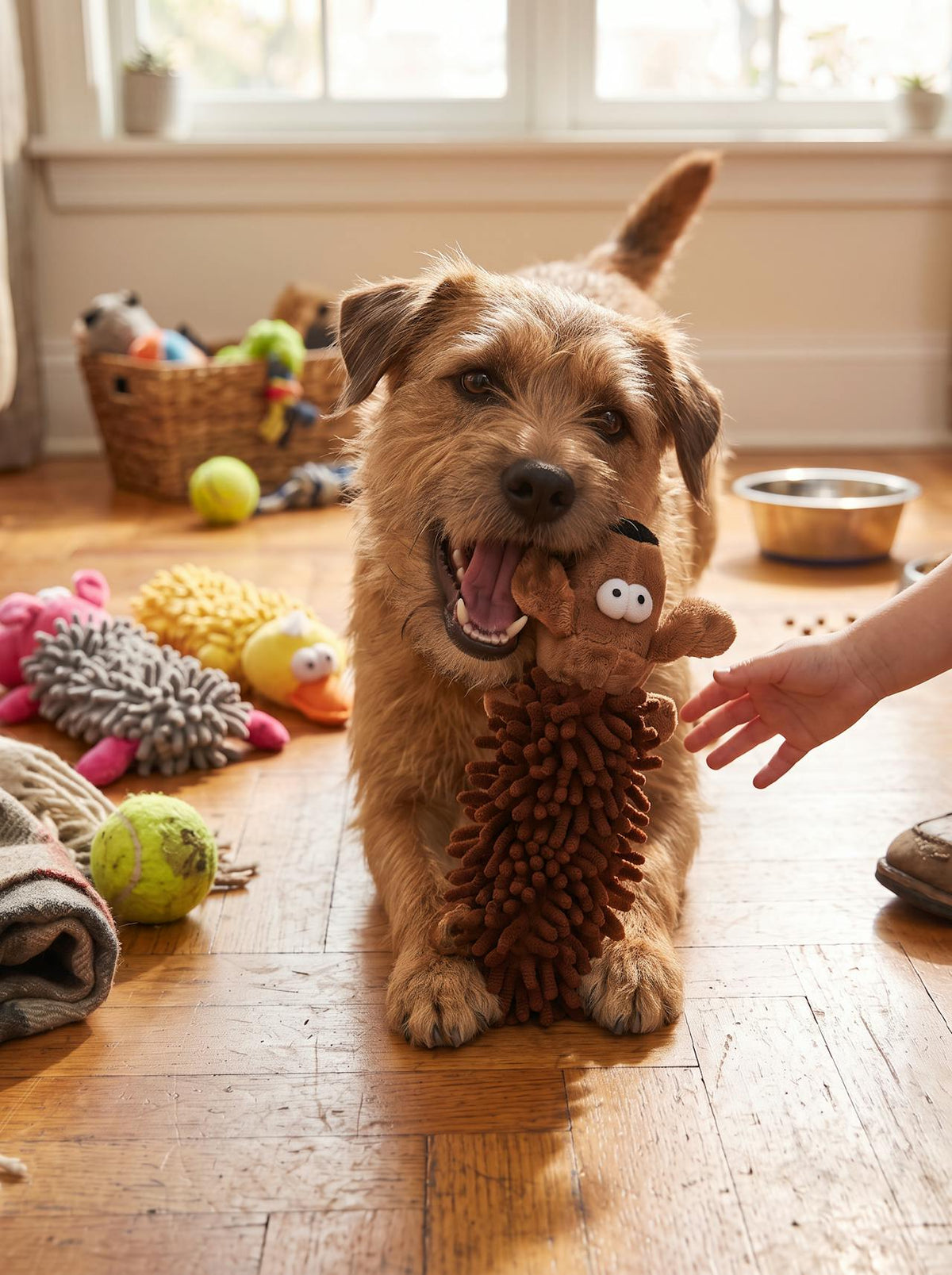Small Breed Squeaky Plush Toy lifestyle 1