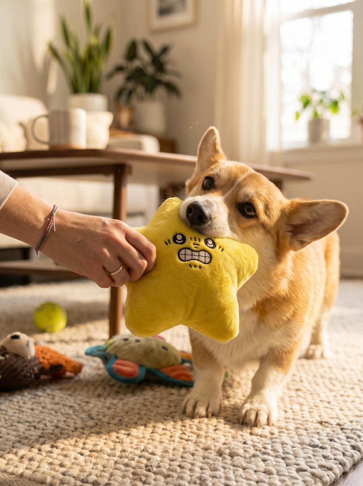 Plush Star Pet Toy lifestyle 1