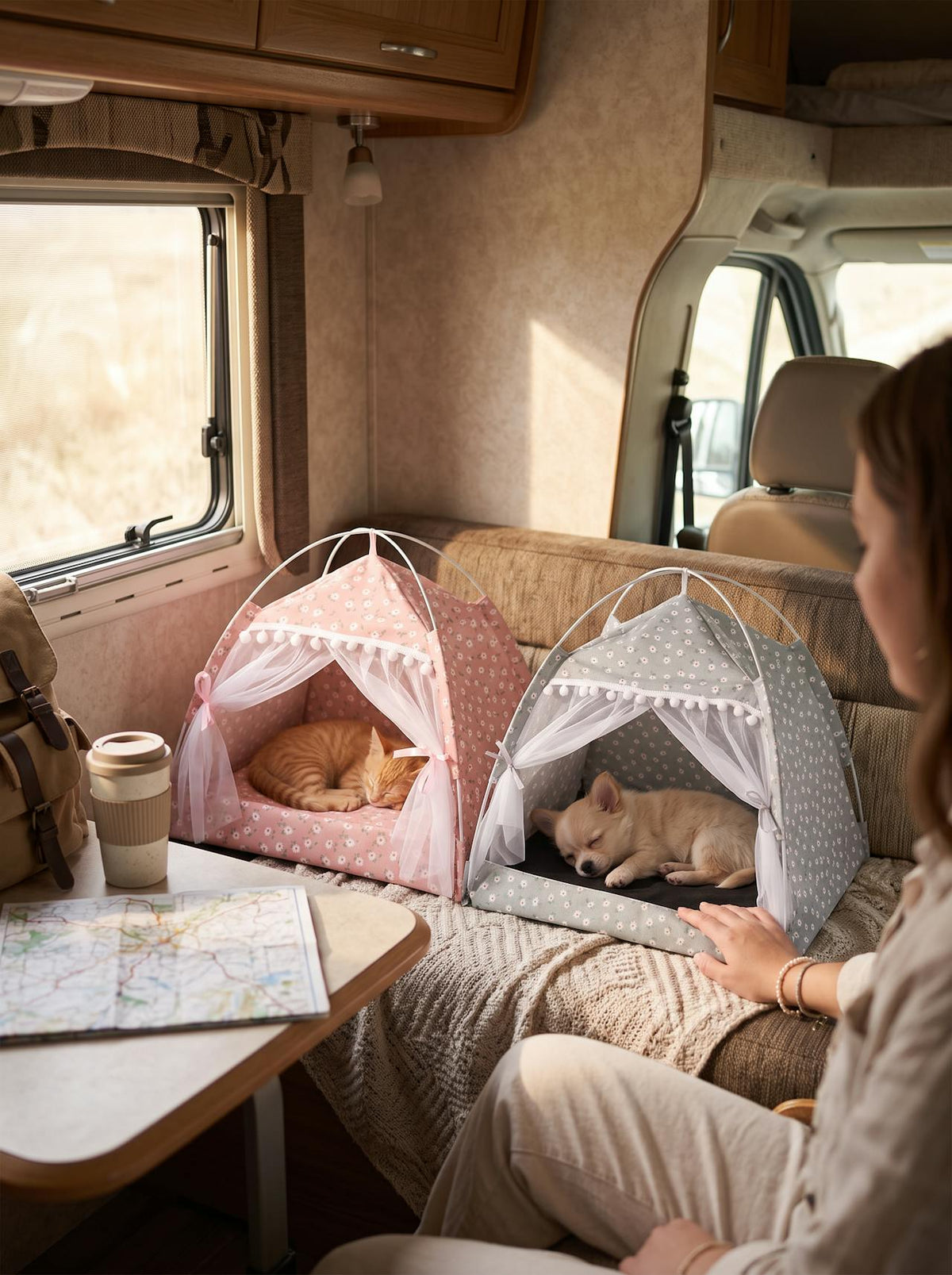 Portable Cat Tent Playpen lifestyle 3