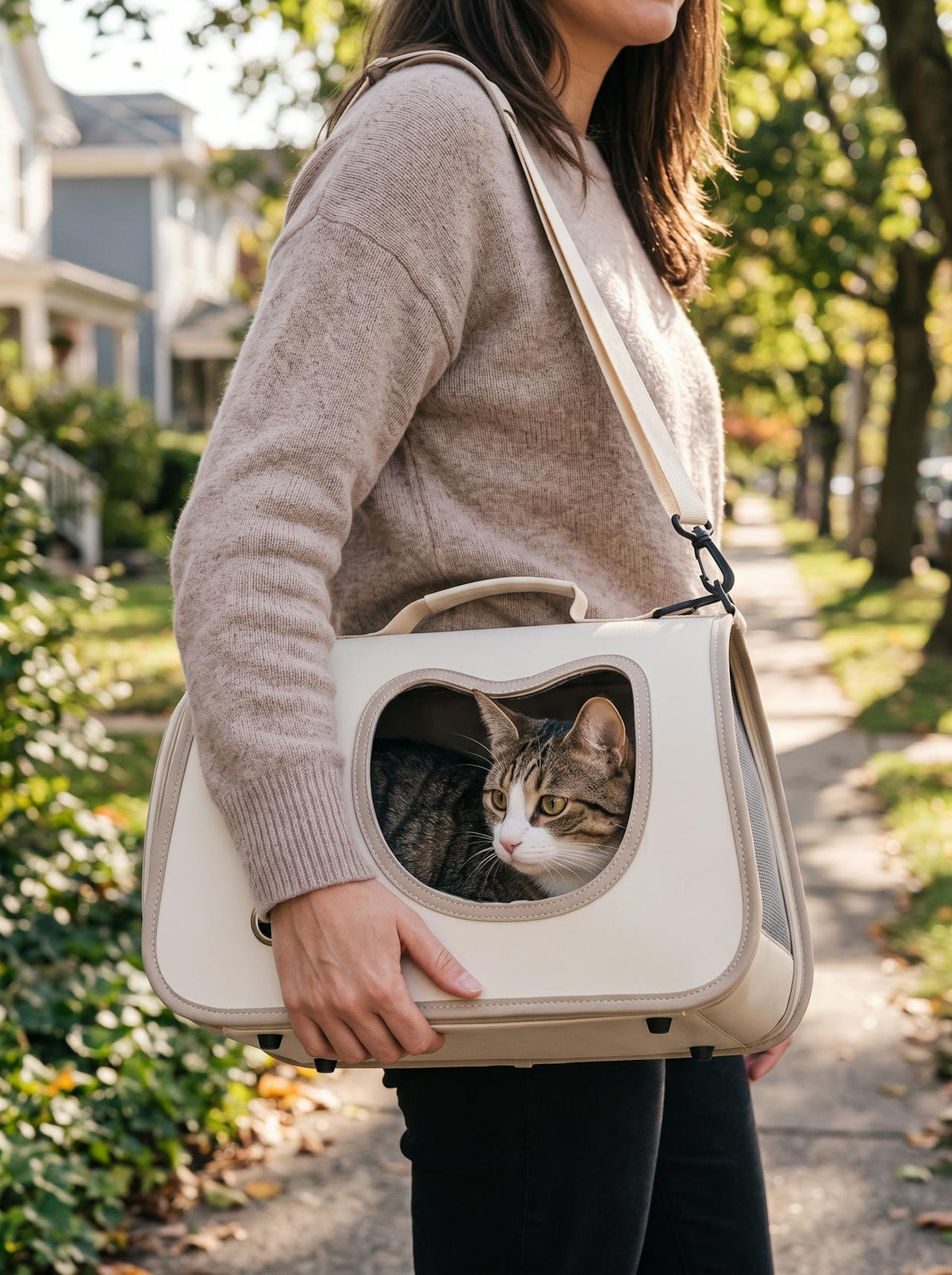 Foldable Pet Carrier Shoulder Bag lifestyle 3