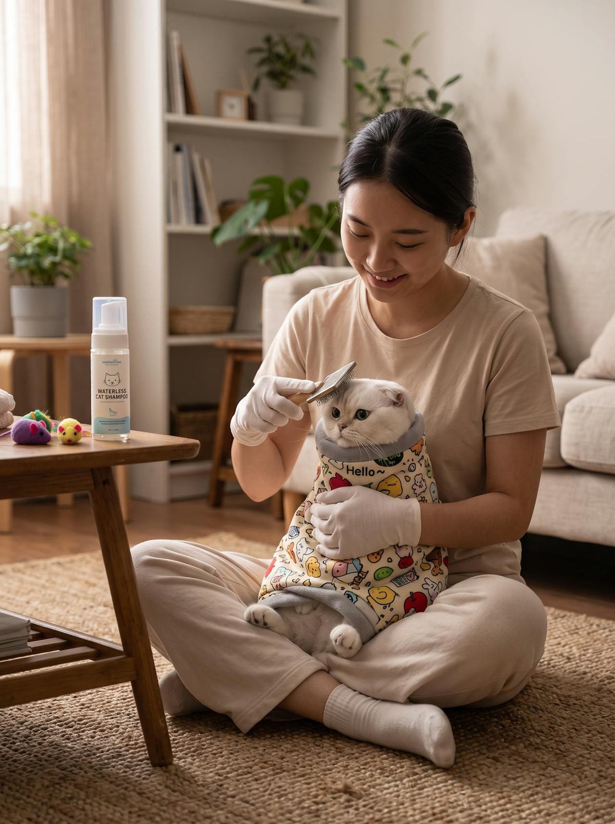 Cat Grooming Restraint Wrap lifestyle 2