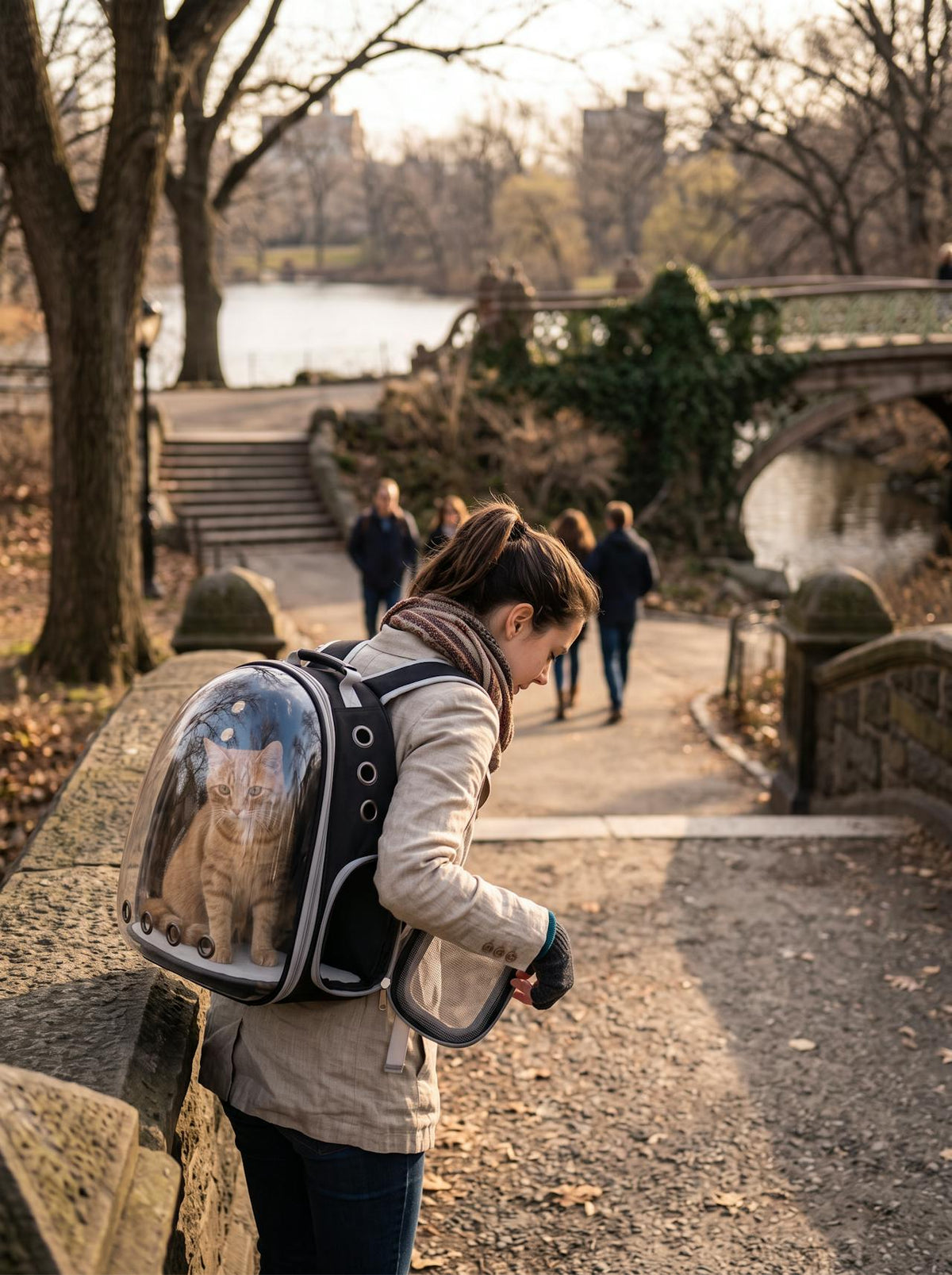 Bubble Window Pet Backpack lifestyle 1