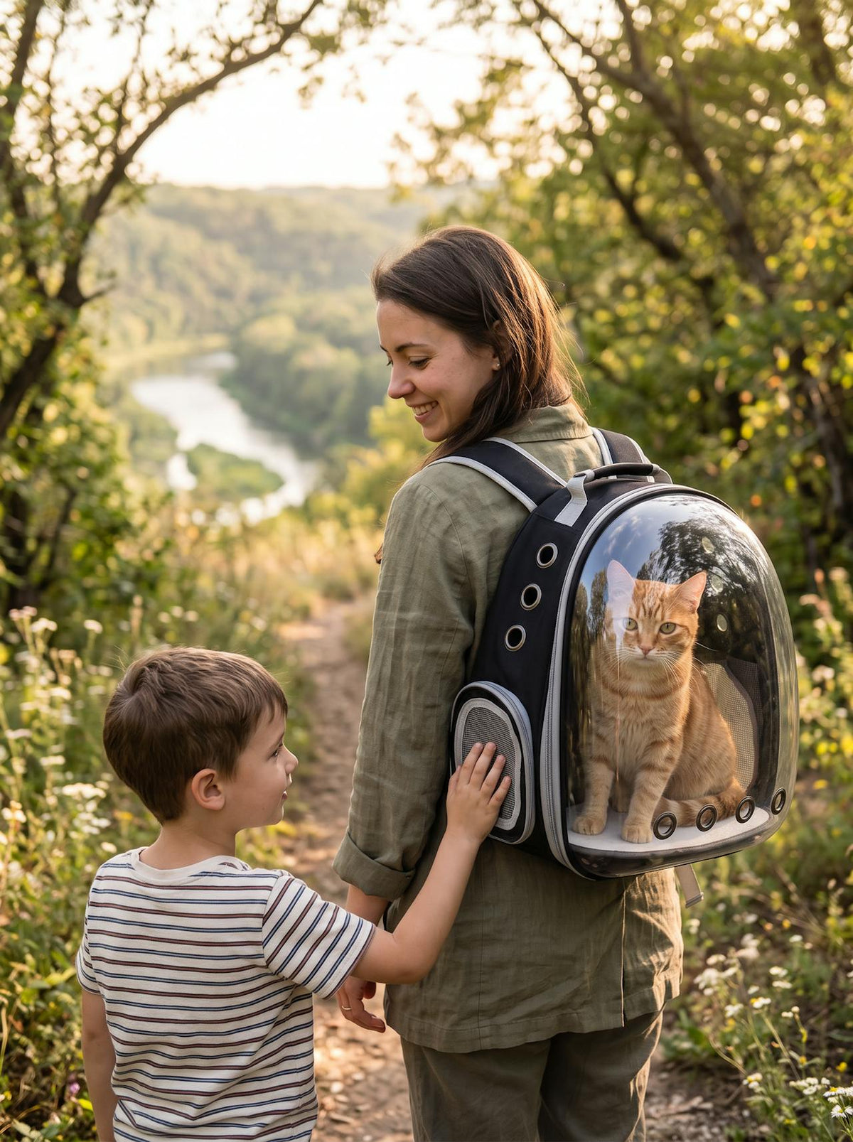 Bubble Window Pet Backpack lifestyle 2