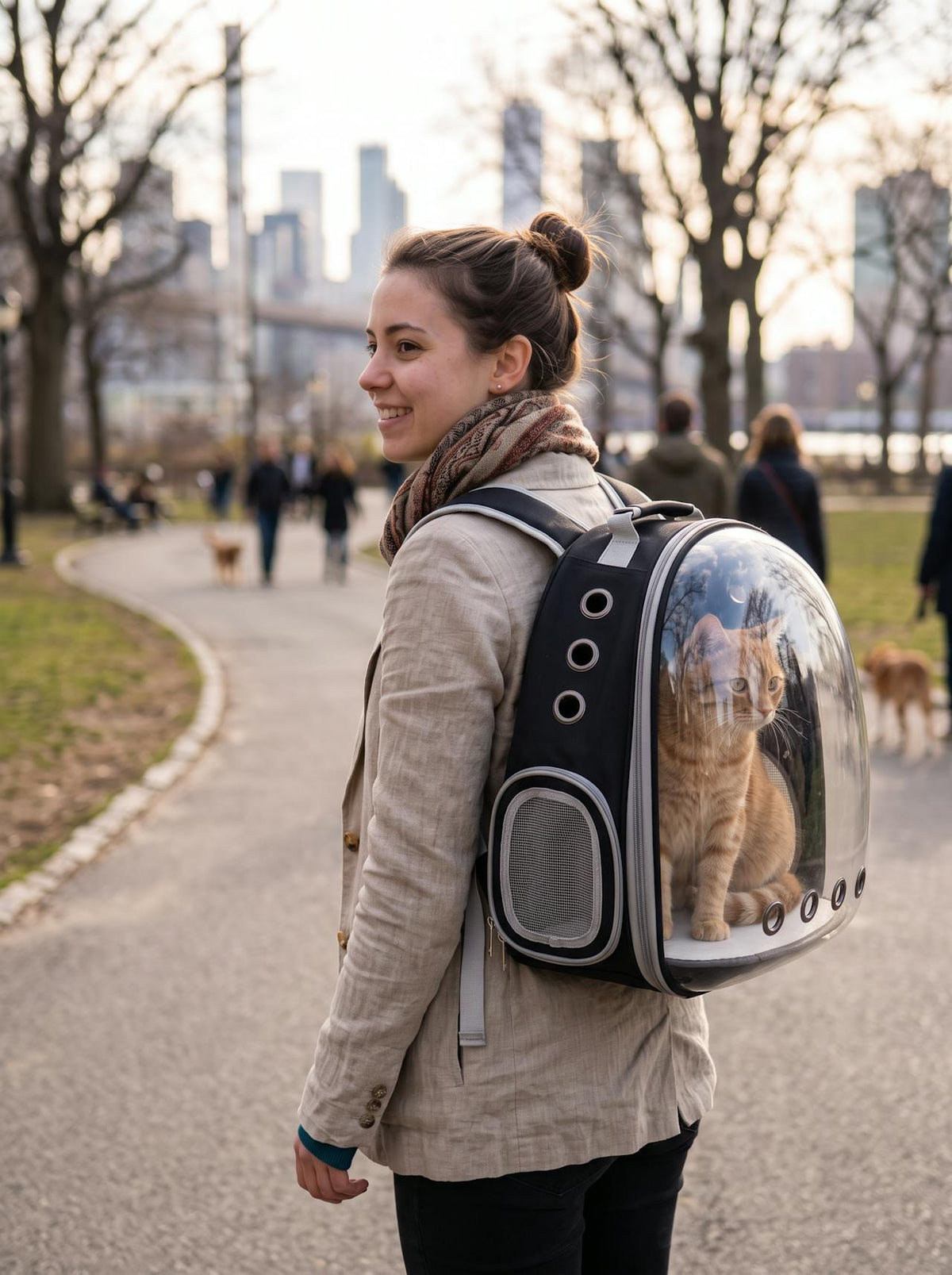 Bubble Window Pet Backpack lifestyle 3