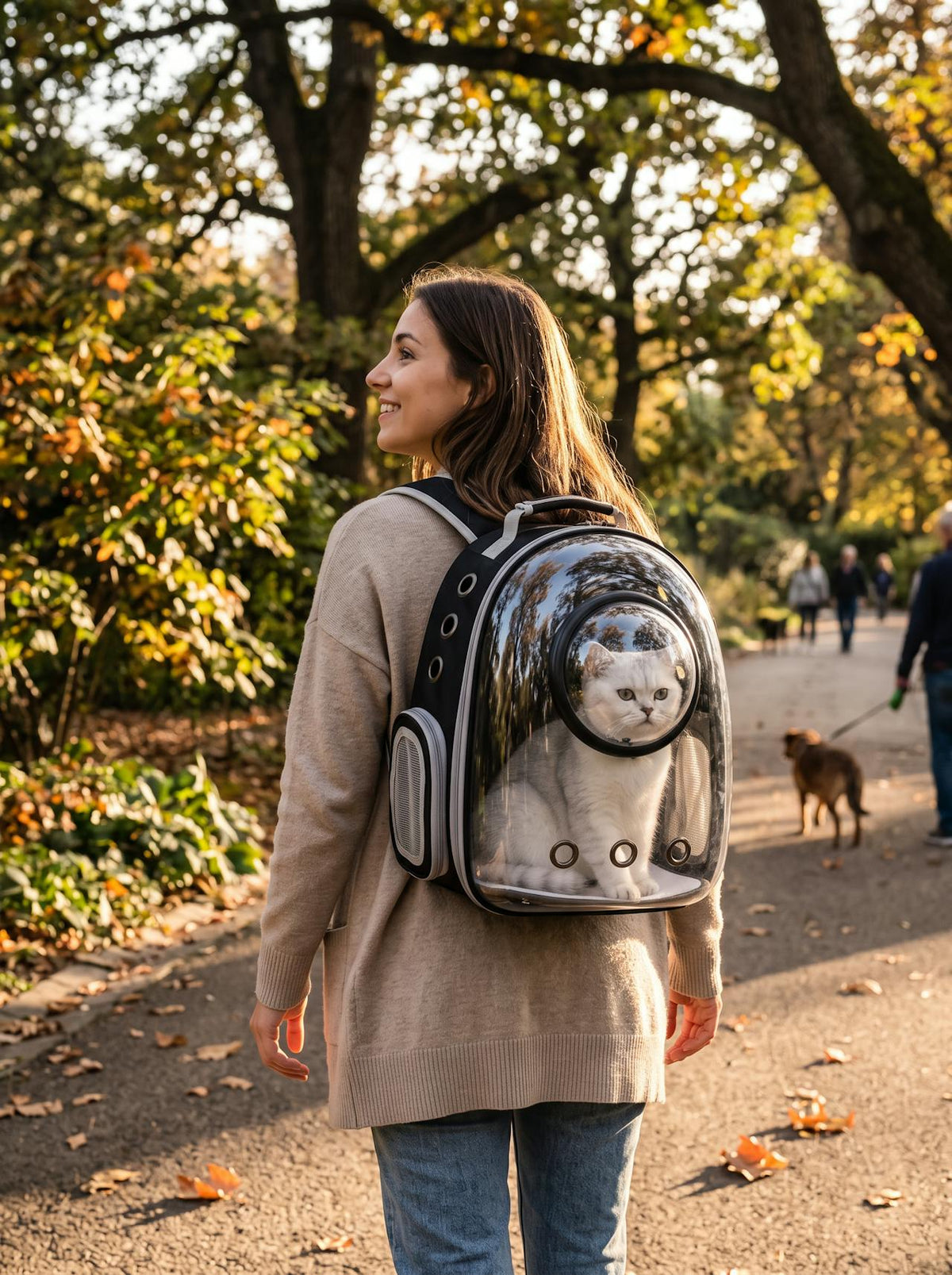 Clear Capsule Pet Backpack lifestyle 3