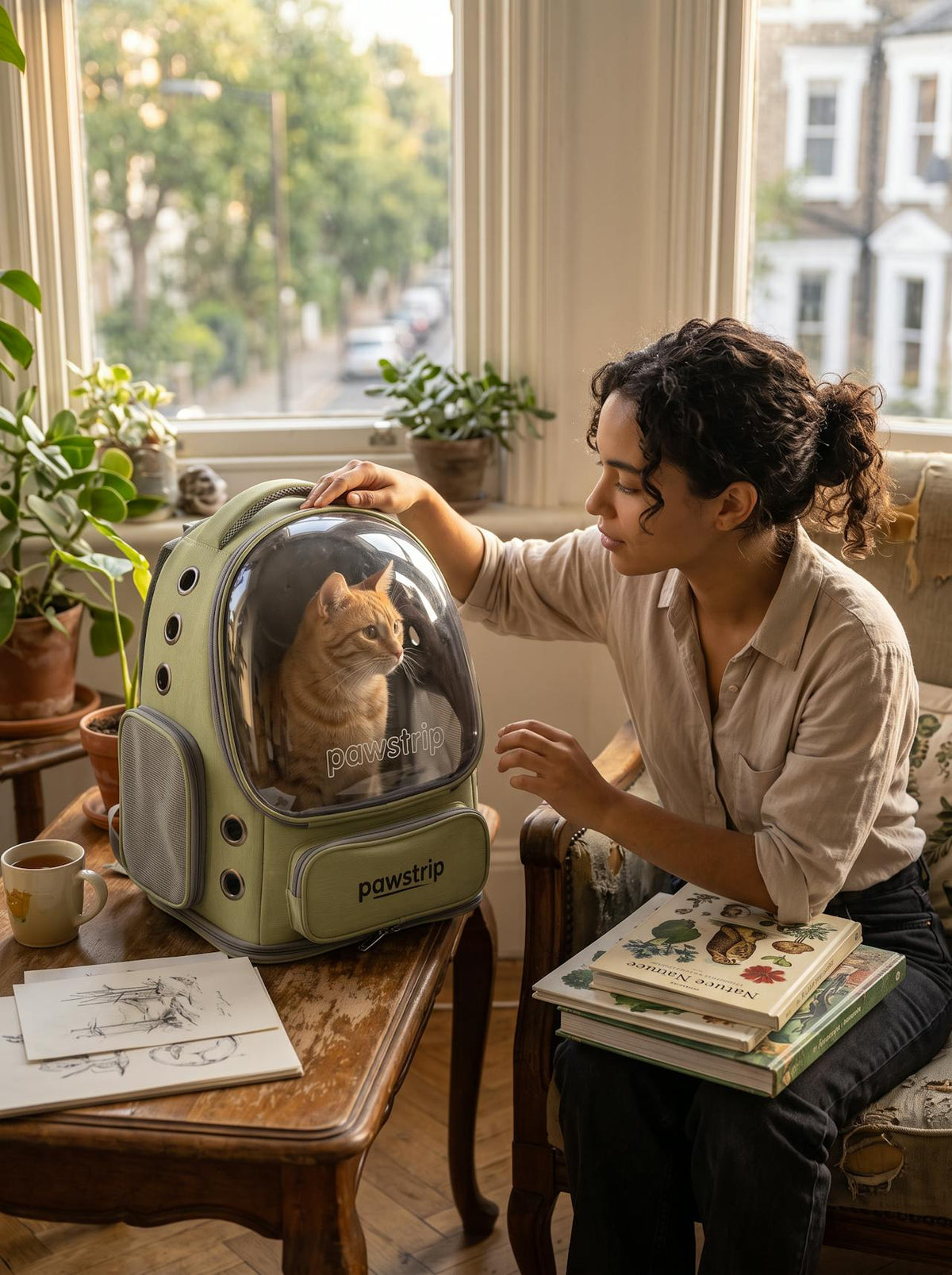 Transparent Pet Carrier Backpack lifestyle 2