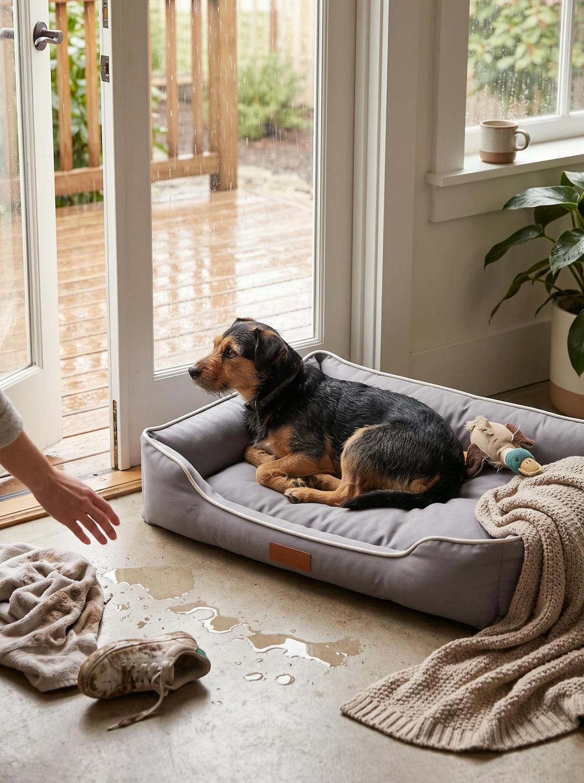 Waterproof Oxford Dog Bed lifestyle 3