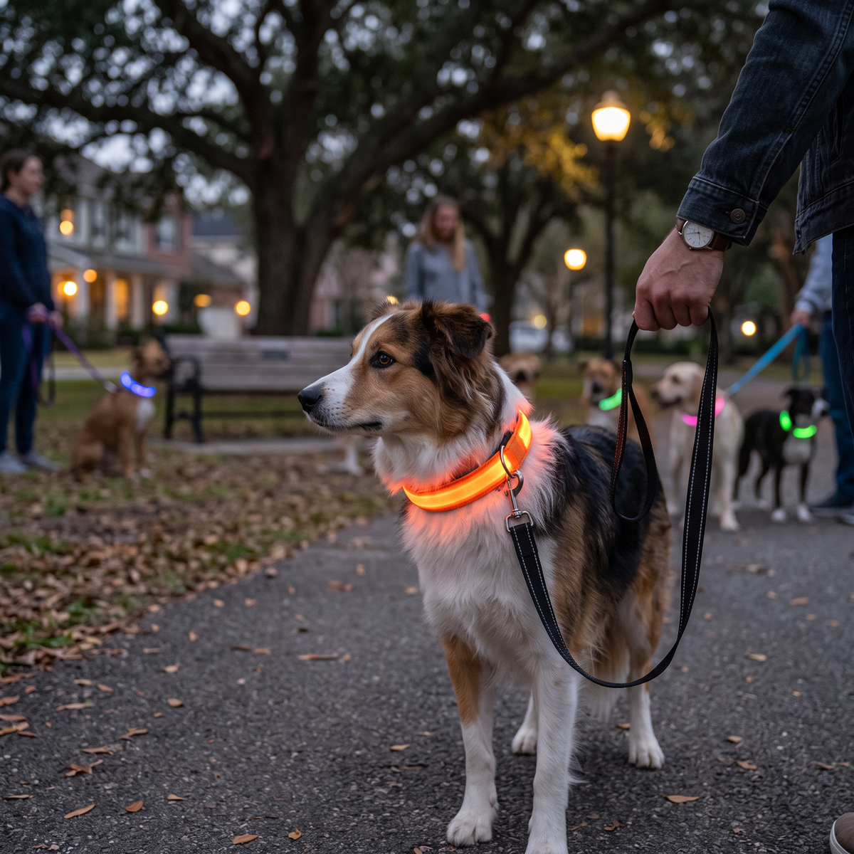 LED Nylon Dog Collar & Leash – Rechargeable Glow-in-the-Dark Night Safety Pet Accessory | lifestyle