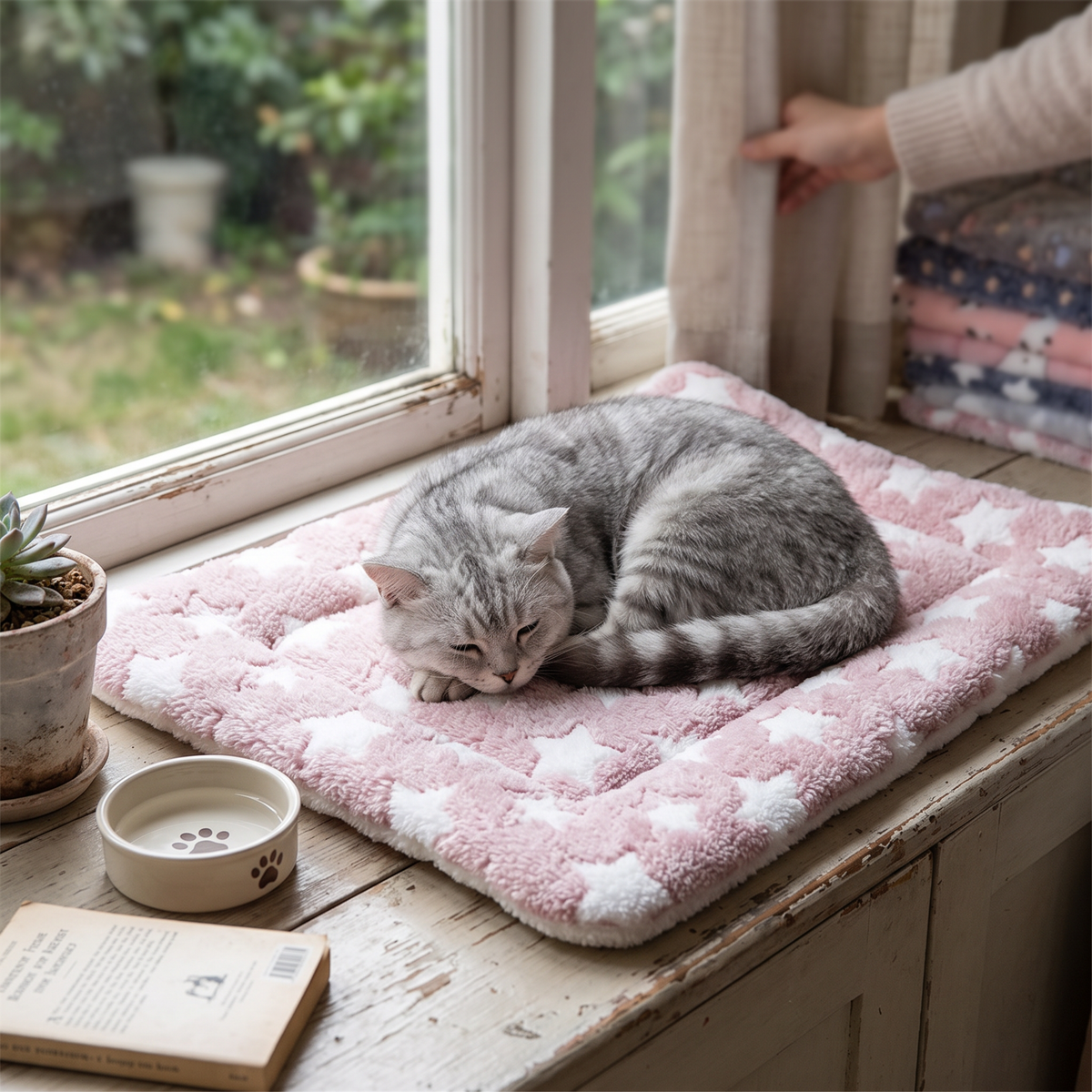 Flannel Pet Sleeping Mat | lifestyle