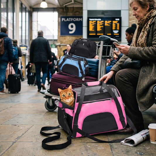 Portable Mesh Pet Carrier Bag | lifestyle