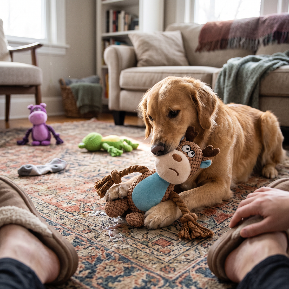 Indestructible Plush Dog Chew Toy | lifestyle