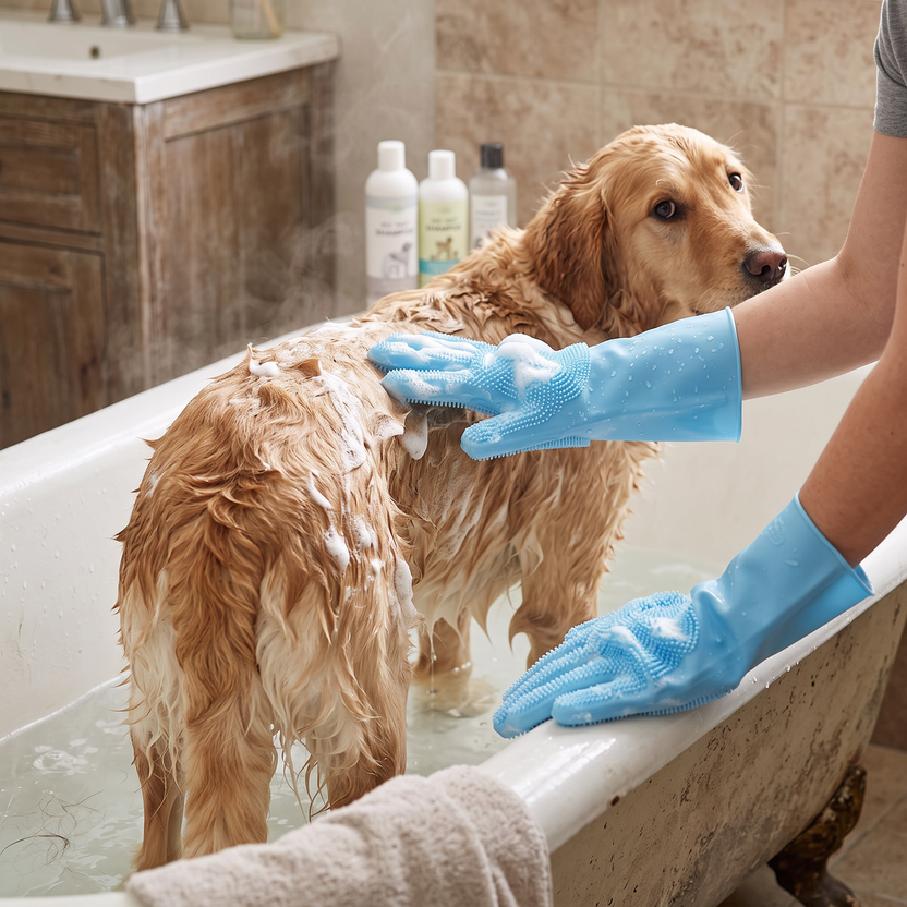 Pet Grooming Hair Removal Gloves | lifestyle