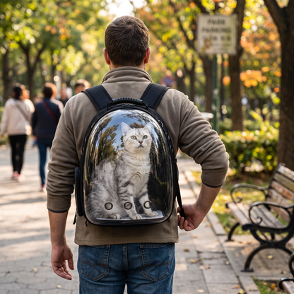 Portable Space Capsule Cat Carrier | lifestyle