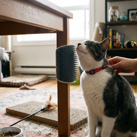 Wall-Mounted Cat Self-Groomer Brush | lifestyle