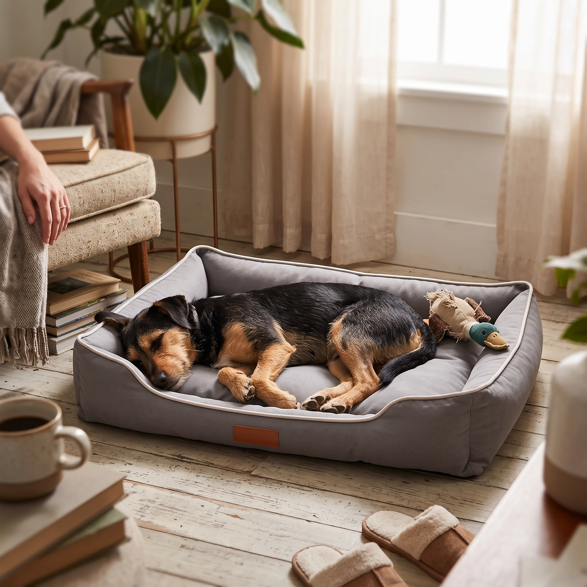 Waterproof Oxford Dog Bed with PP Cotton | lifestyle