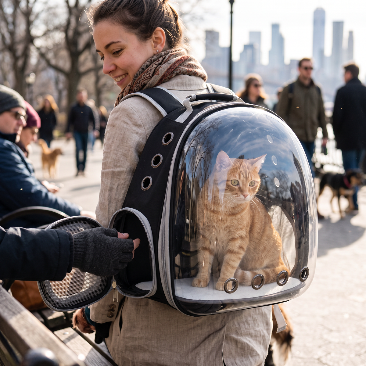 Transparent Bubble Pet Carrier Backpack | lifestyle