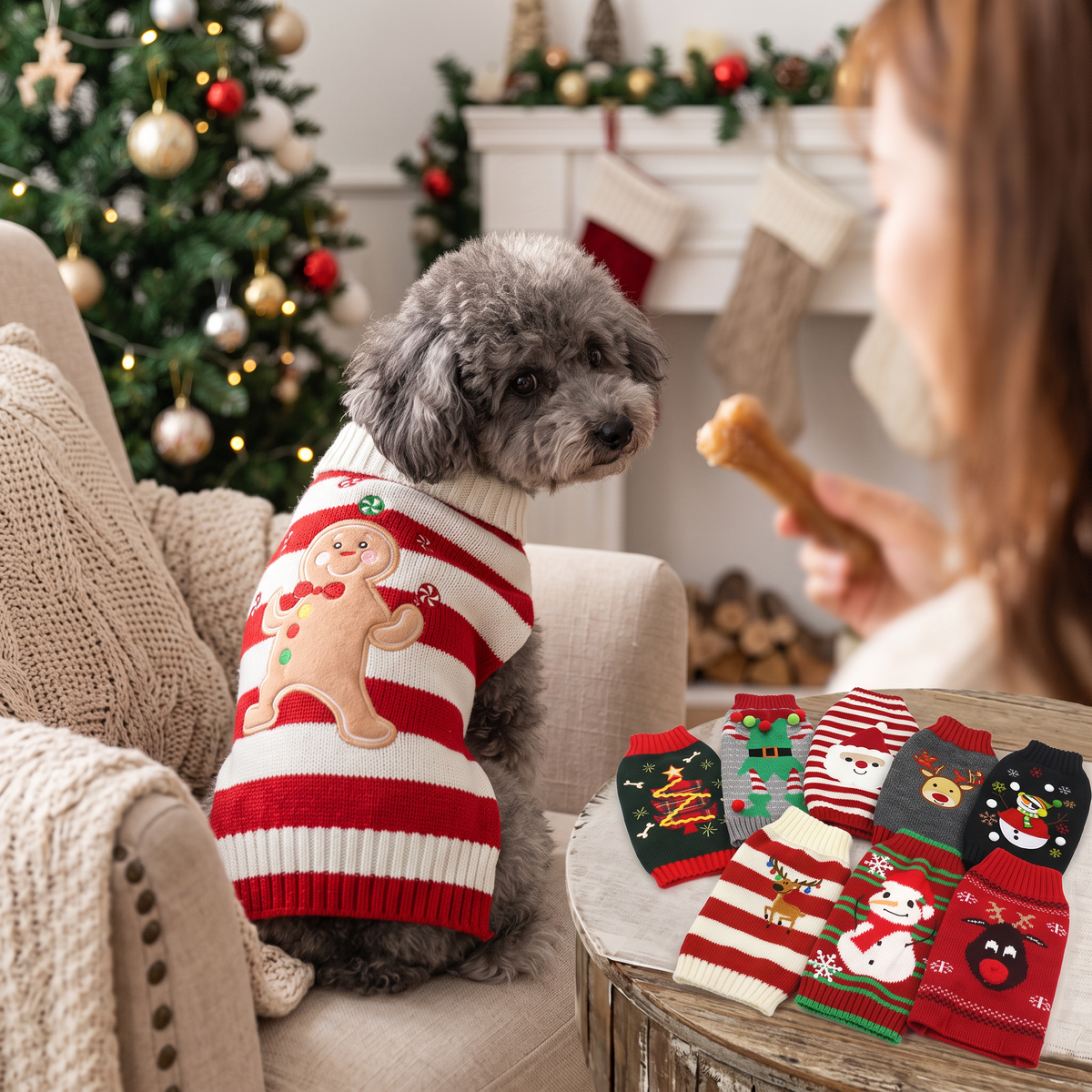 Dogs and other pets Christmas Knitted Sweater | lifestyle
