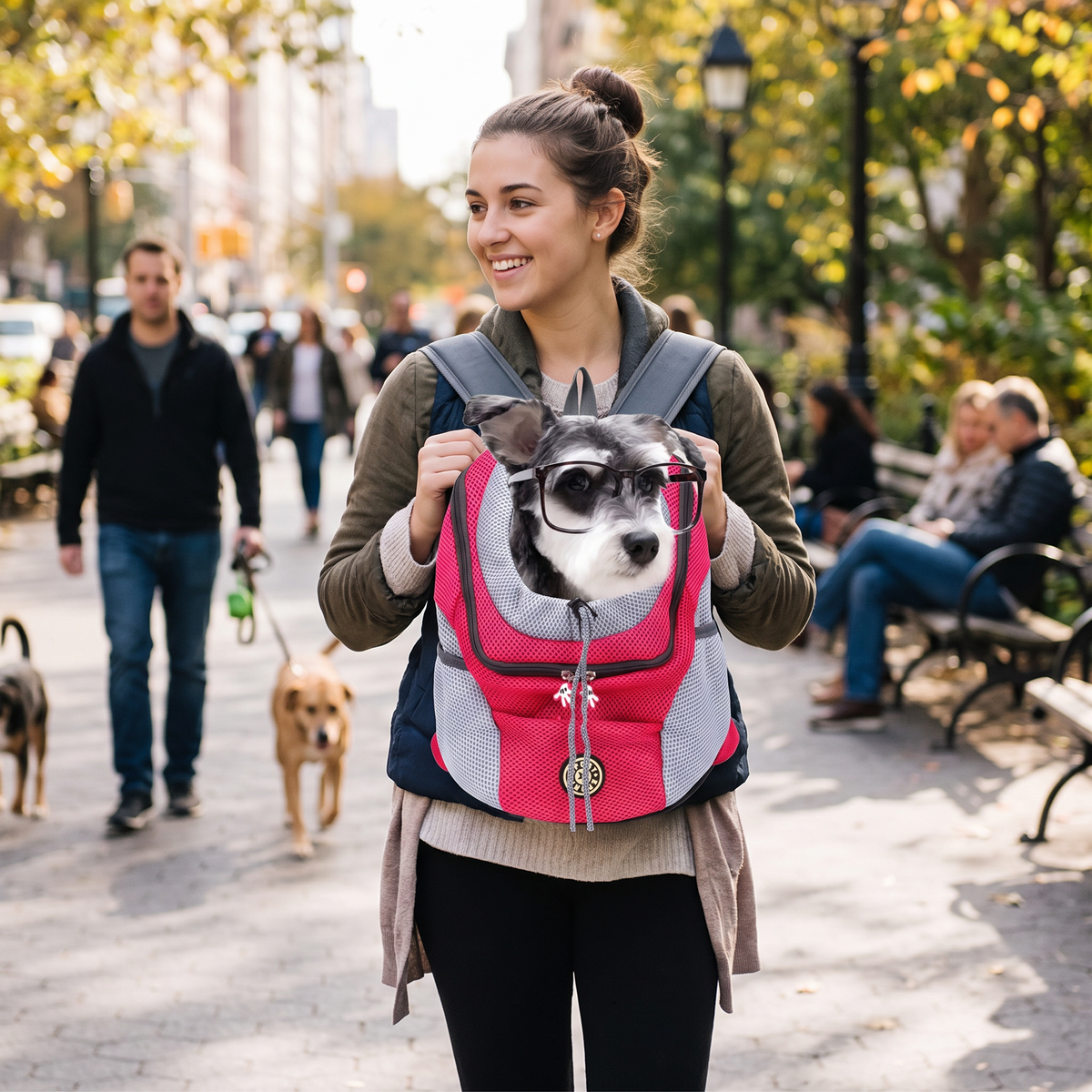Double-Shoulder Mesh Pet Backpack | lifestyle