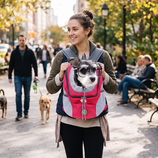 Double-Shoulder Mesh Pet Backpack | lifestyle