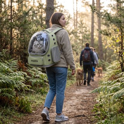 Transparent Pet Carrier Backpack | lifestyle