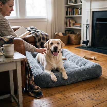Extra Large Plush Dog Bed Sofa | lifestyle